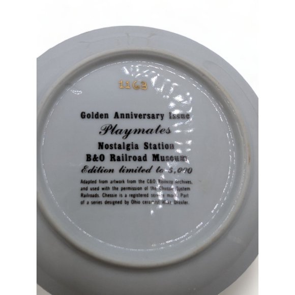 B&O Railroad Golden Anniversary "Chessie Cat Playmates" Plate Museum Limited 5" - Picture 4 of 8